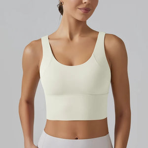 "Women's Summer Yoga Bra with Stylish Back Design - Provides Shockproof Support for Sports and Yoga Training"