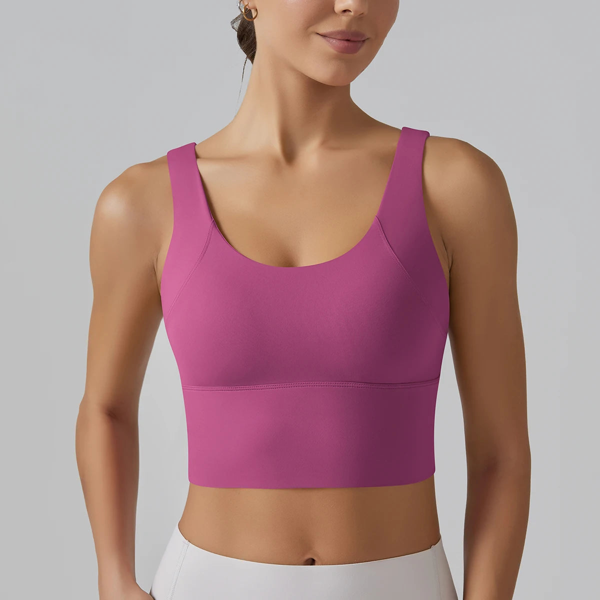 "Women's Summer Yoga Bra with Stylish Back Design - Provides Shockproof Support for Sports and Yoga Training"